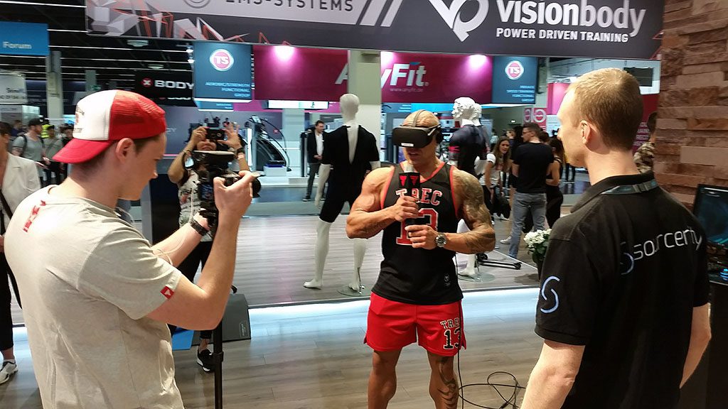 VR Fitness Game PowerBeatsVR at fitness fair FIBO 2018