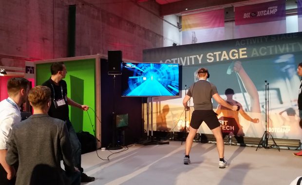 VR Fitness Game PowerBeatsVR at FitTech Summit 2018