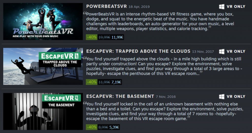 Five Mind Creations - VR Developer - Stay at Home Steam Sale